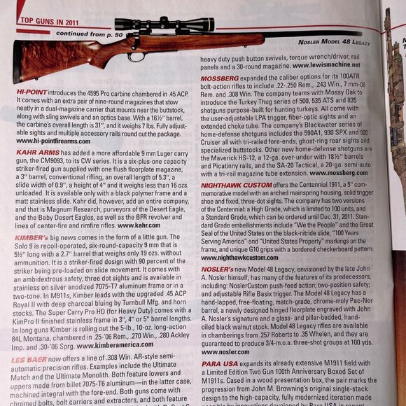 American Rifleman NRA Magazine April 2011 Vol 159 No 4 u National Rifle Associat - Picture 9 of 12